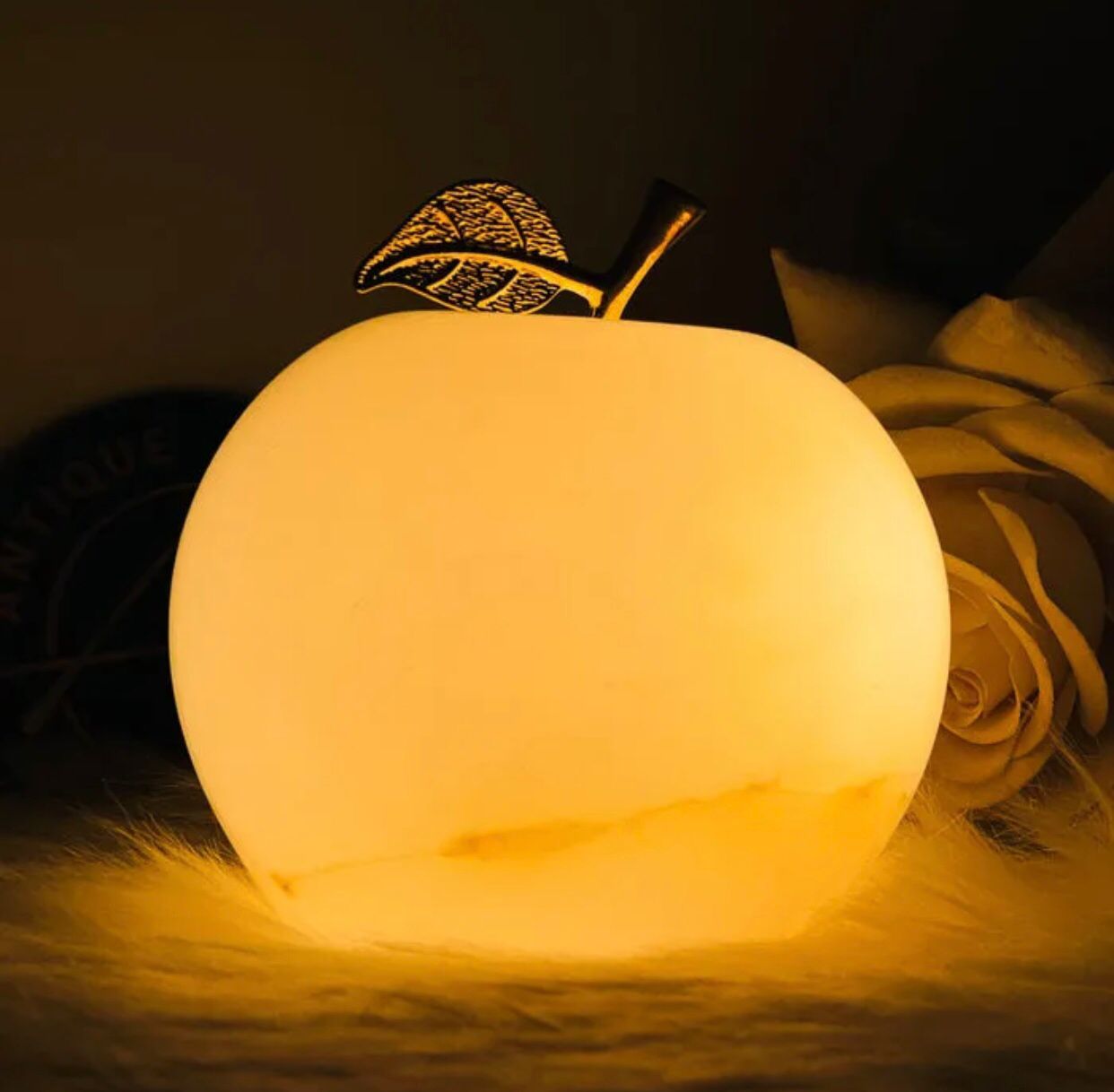 Marble Apple illuminate lamp